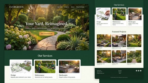 Landscape Design-Build — Curb appeal, on screen.